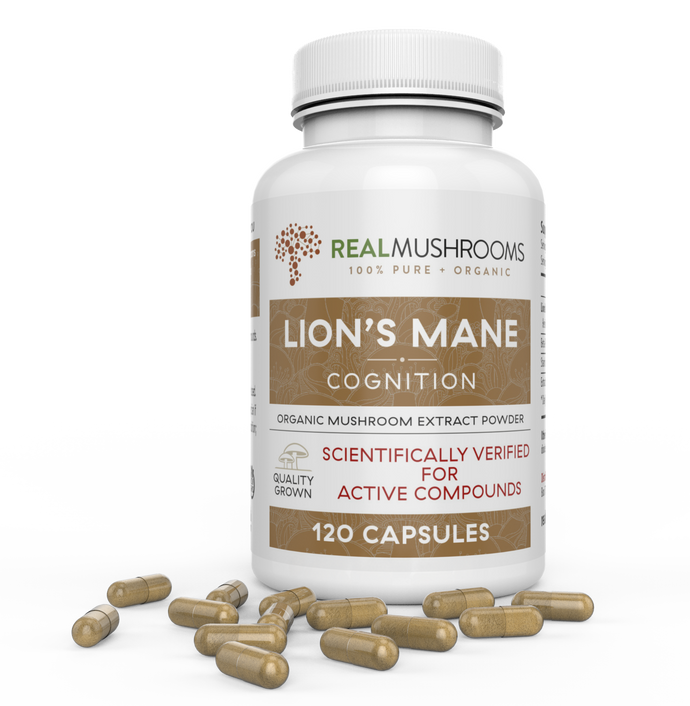 Lions Mane Extract - 120 Capsules 100% Organic Lions Mane Mushroom